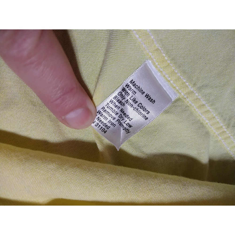 Saddlebred Vintage Oxford Shirt Men XXL Lemon Yellow Button Down College Office - Picture 6 of 7